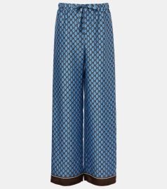 Gucci GG canvas Silk Shirt and Palazzo Pants at Mytheresa