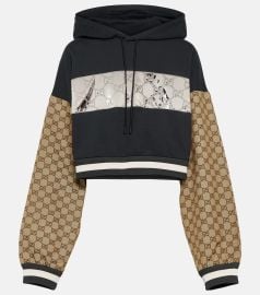 Gucci GG cropped cotton hoodie at Mytheresa