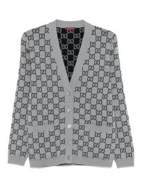 Gucci GG-monogram Cardigan Grey at Farfetch