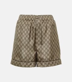 Gucci GG printed silk twill shorts at Mytheresa