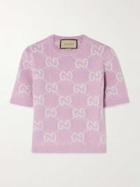 Gucci GG wool boucle jacquard top at Net a Porter