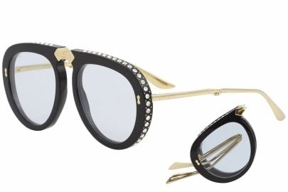 Gucci GG0307S GG0307S 002 BlackGold Fashion Pilot Folding Sunglasses 56mm - Walmartcom at Walmart