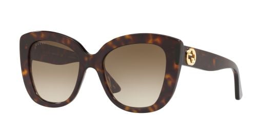 Gucci GG0327S S 52 - 20 with Brown lenses and Tortoise frame Sunglass Hut at Sunglass Hut