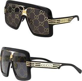 Gucci GG0900S Geometric Shape Sunglasses wih eSHADES Luxury Eyewear Kit Bundle at Amazon