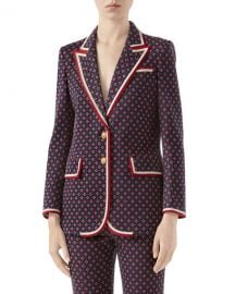 Gucci Geometric GG Jacquard Jacket at Neiman Marcus