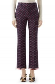 Gucci Geometric Logo Jacquard Ankle Bootcut Pants   Nordstrom at Nordstrom