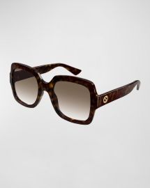 Gucci Gradient Gg Square Injection Plastic Sunglasses at Neiman Marcus