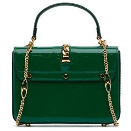 Gucci Green Patent Sylvie 1969 Satchel at Farfetch