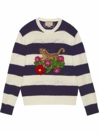 Gucci Gucci Tiger Striped Jumper - at Farfetch