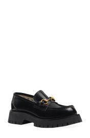 Gucci Harald Horsebit Platform Loafer in Nero Size 4Us at Nordstrom