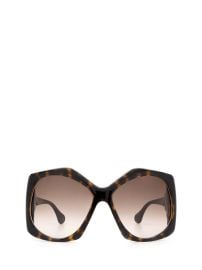 Gucci Hexagon Frame Sunglasses at Cettire