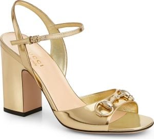Gucci Horsebit Metallic Sandal at Nordstrom