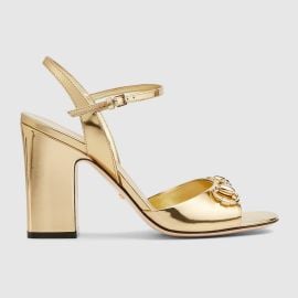 Gucci Horsebit Metallic Sandal at Gucci