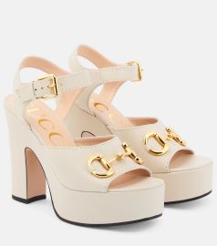 Gucci Horsebit detail platform sandals at Mytheresa