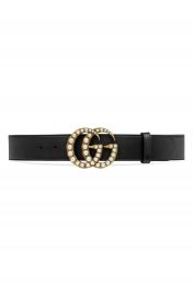 Gucci Imitation Pearl Double-G Leather Belt   Nordstrom at Nordstrom