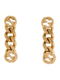 Gucci Interlocking G Brass Earrings at The Real Real