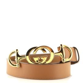 Gucci Interlocking G Horsebit Belt Leather Medium Brown 1172731 at Rebag