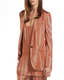 Gucci Iridescent Rust Liquid Deconstructed Jacket at Neiman Marcus