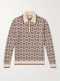 Gucci Jacquard-Knit Cotton, Wool and Silk-Blend Sweater at Mr Porter