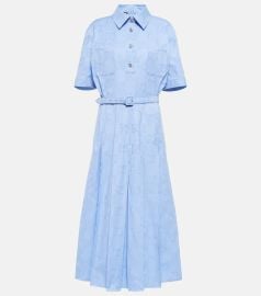 Gucci Jacquard cotton poplin midi dress at Mytheresa