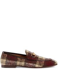 Gucci Jordaan Tartan Tweed Loafers - at Farfetch