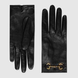 Gucci Leather Gloves with Horsebit at Gucci