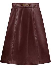 Gucci Leather Skirt With Interlocking G Detail - Farfetch at Farfetch