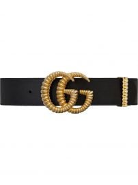 Gucci Leather belt with torchon Double G buckle at Farfetch