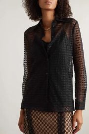 Gucci Love parade cotton blend lace shirt at Net a Porter
