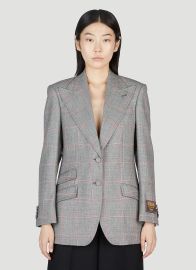 Gucci Maison De L Amour Check Blazer at LN-CC