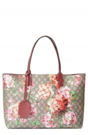 Gucci Medium GG Blooms Reversible Canvas   Leather Tote at Nordstrom