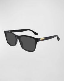Gucci Mens Web Rectangle Injection Sunglasses at Neiman Marcus