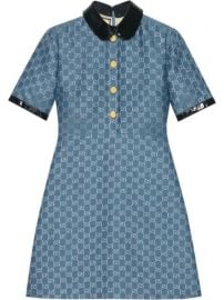 Gucci Monogram Pattern detachable-collar Dress - Farfetch at Farfetch