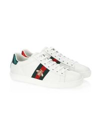 Gucci New Ace Bee Embroidered Sneakers at Saks Fifth Avenue