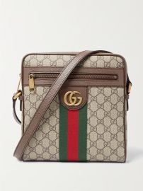 Gucci Ophidia Leather Trimmed Monogrammed Coated Canvas Messenger Bag at Mr Porter