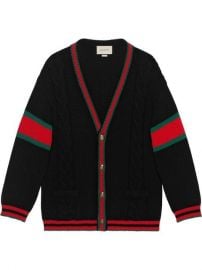 Gucci Oversize Cable Knit Cardigan - Farfetch at Farfetch