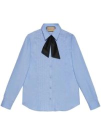 Gucci Oxford Cotton Pleated Shirt - at Farfetch