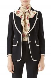 Gucci Peak Lapel Stretch Cady Blazer at Nordstrom