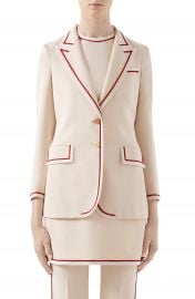 Gucci Piped Stretch Cady Blazer   Nordstrom at Nordstrom