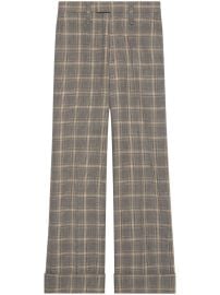 Gucci Prince of wales motif wool trousers at Tessabit