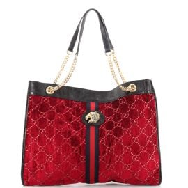 Gucci Rajah Chain Tote in Velvet at Rebag