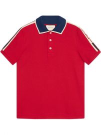 Gucci Red Gucci Stripe Polo Shirt at Farfetch