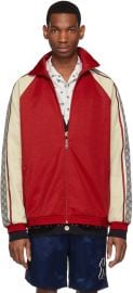 Gucci Red Off White Oversized Jersey Jacket at Ssense