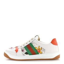 Gucci Sepang Flora Faded Canvas Web Womens Screener Sneakers 38 Multicolor White 1800545 FASHIONPHILE at Fashionphile