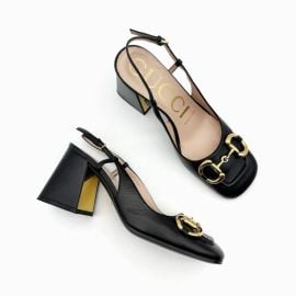 Gucci Shoes Gucci Black Baby Bit Horsebit Square Toe Slingback Heel Size 36 Leather Block Poshmark at Poshmark