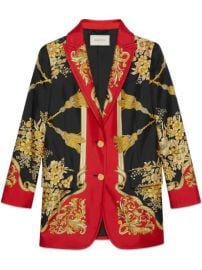 Gucci Silk Jacket With Flowers And Tassels - Farfetch at Farfetch