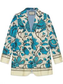 Gucci Silk Jacket With Watercolor Flowers - Farfetch at Farfetch