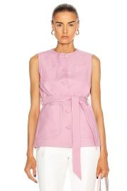 Gucci Sleeveless Belted Vest in Lilac Rose   Mix   FWRD at Forward