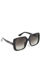 Gucci Square Sunglasses Black-Black-Grey One Size at Shopbop