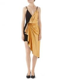 Gucci Suede and Metallic Leather Mini Dress at Neiman Marcus